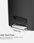 EKO Trash Can Featuring Durable Steel Pedal. Designed to withstand over 200,000 uses for long-lasting performance.