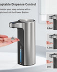 EKO Aroma Smart Liquid Soap Dispenser - Stainless Steel – Adaptable Dispense Control