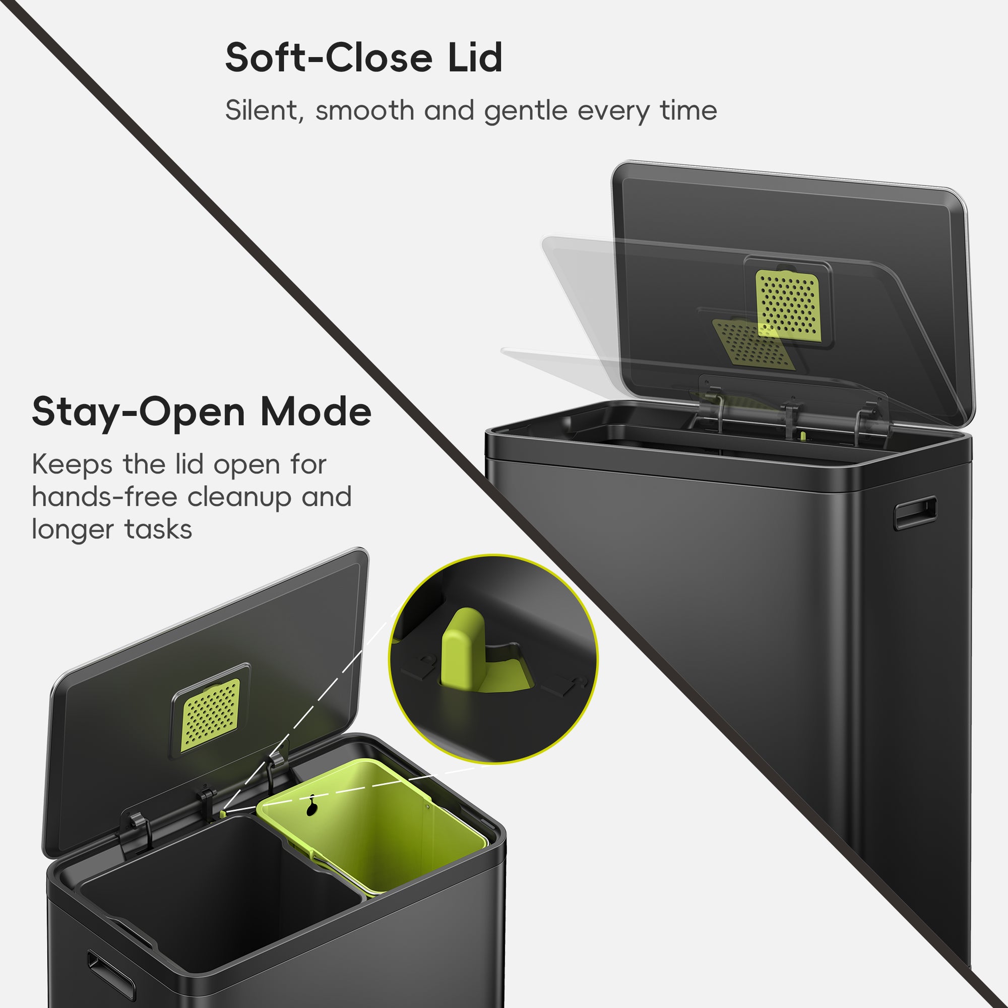 EcoCasa II Step Recycling Can with Liner