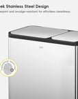 EcoCasa Step Recycling Can Dual Compartment