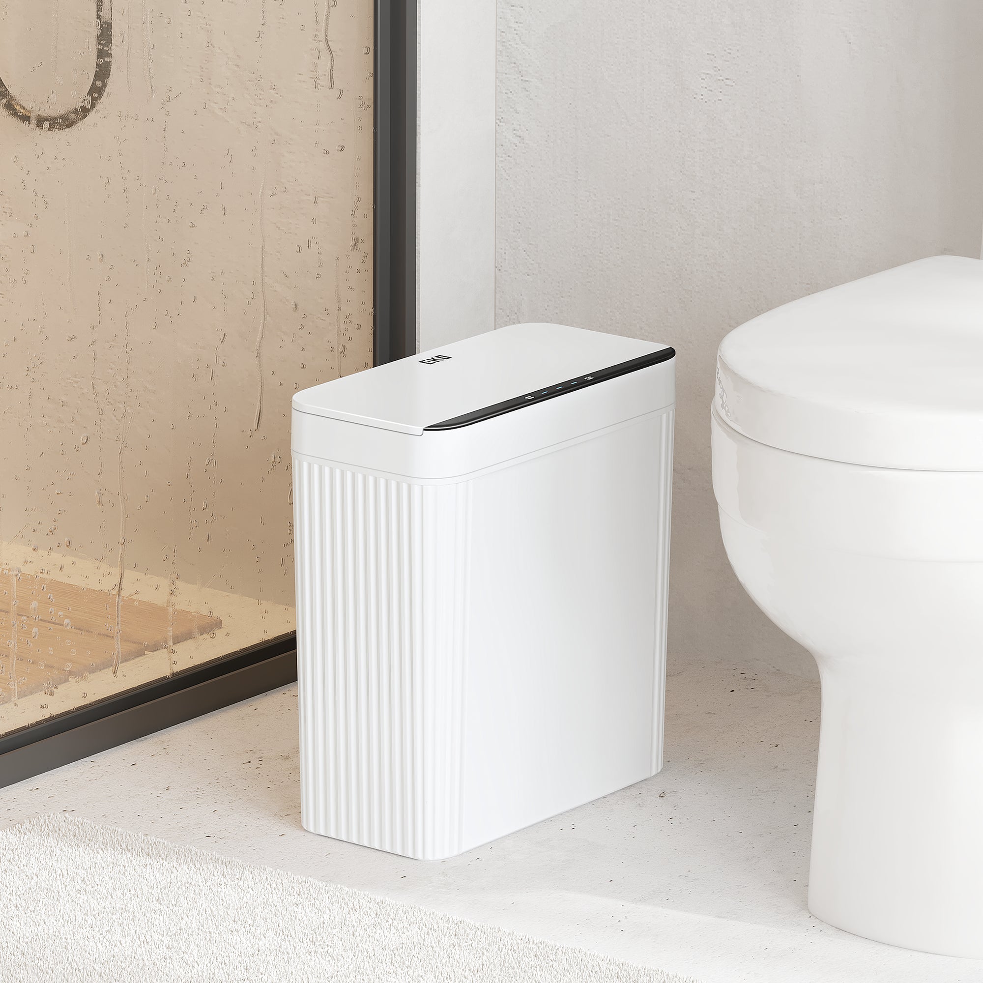 Brio Compact Design Motion Sensor Trash Can 10 L / 2.6 Gal