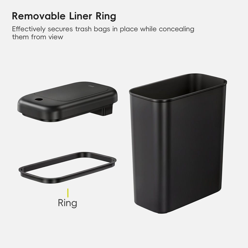 Morandi Slim Bathroom Trash Can 10 L / 2.6 Gal