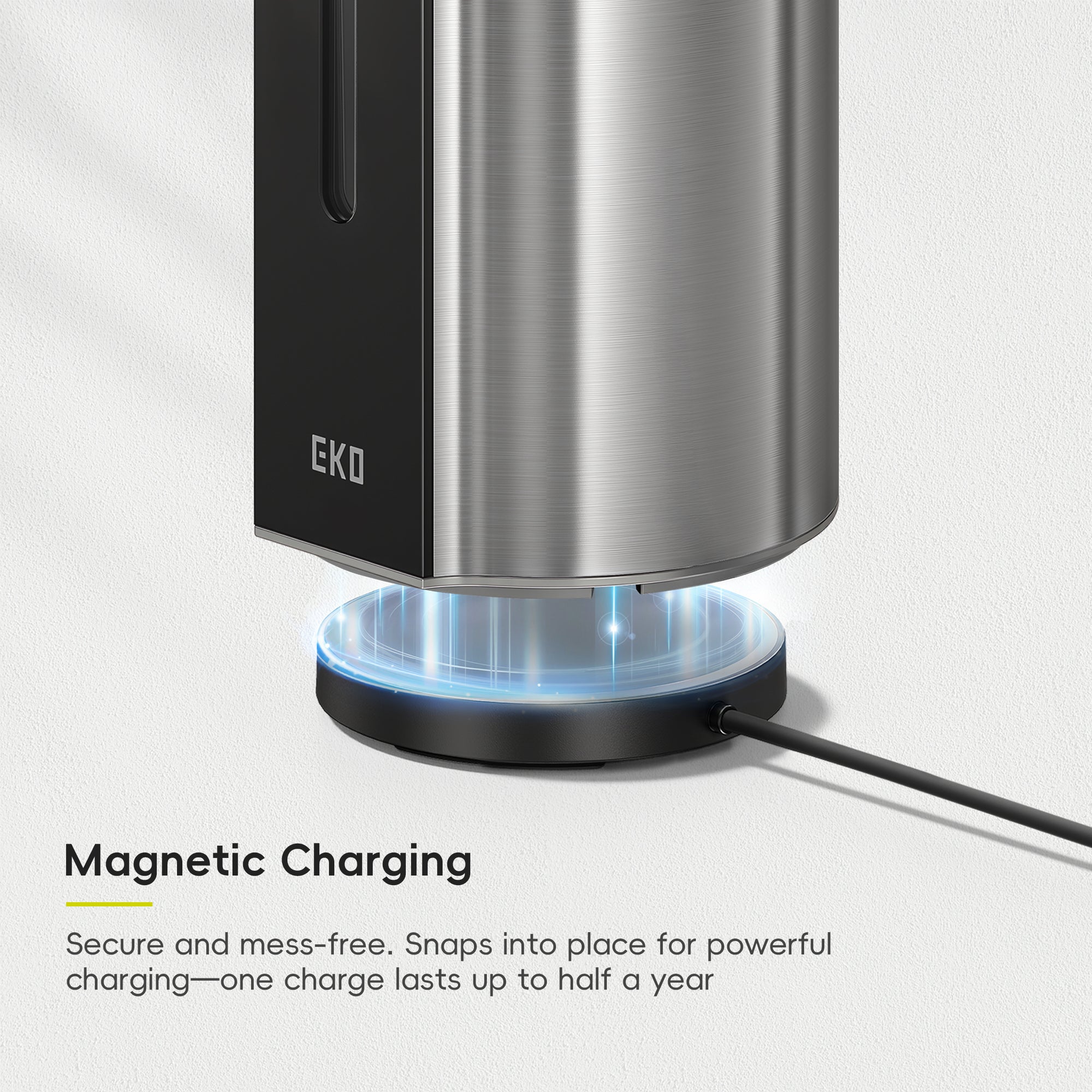 EKO Aroma Pro 13.5 fl oz Touchless Automatic Liquid Soap Dispenser-Stainless Steel – Magnetic Charging