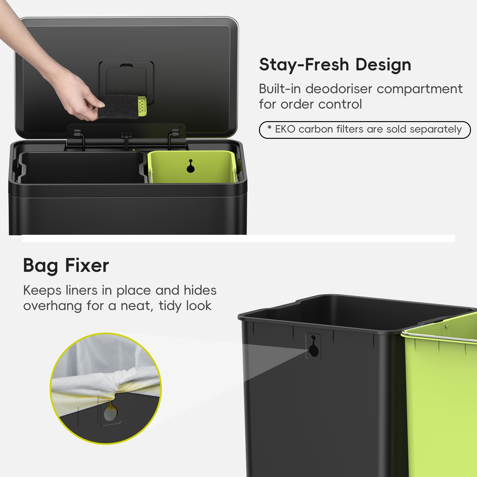 EcoCasa II Step Recycling Can with Liner