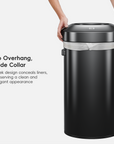 Urban Round Open Top Can Commercial 90L / 23.7 Gal - Black Stainless Steel