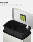 Madison Matte Grey Stainless Steel 50 Liter/13.2 Gallon Step Trash Can