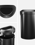 Urban Semi-Round Commercial Open Top Waste Bin