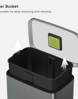 Madison Nardo Grey Stainless Steel 50 Liter/13.2 Gallon Step Trash Can