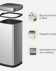 Ecosmart 80L / 21 Gal Motion Sensor Tall and Large Kitchen Trash Can - Stainless Steel