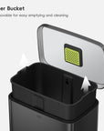 Madison Step Can with Liner Stainless Steel