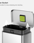 Madison Step Can with Liner Stainless Steel