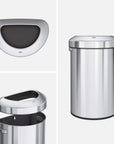 Urban Semi-Round Commercial Open Top Waste Bin