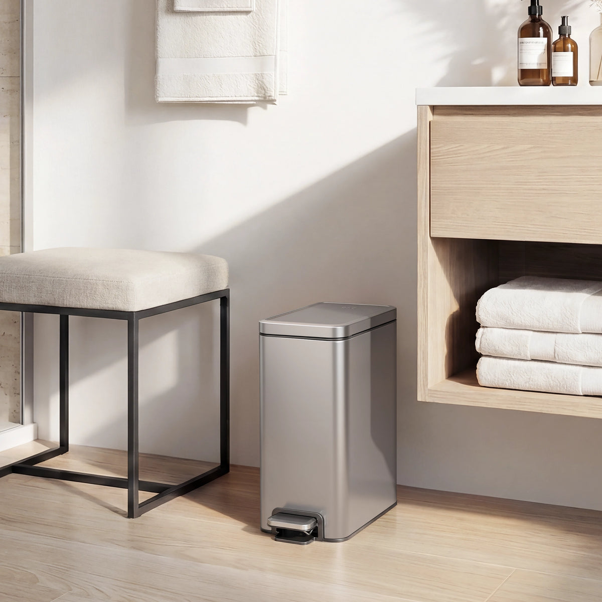 Stella Small Bathroom Step Trash Can