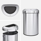 Urban Semi-Round Commercial Open Top Waste Bin