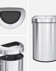Urban Semi-Round Commercial Open Top Waste Bin