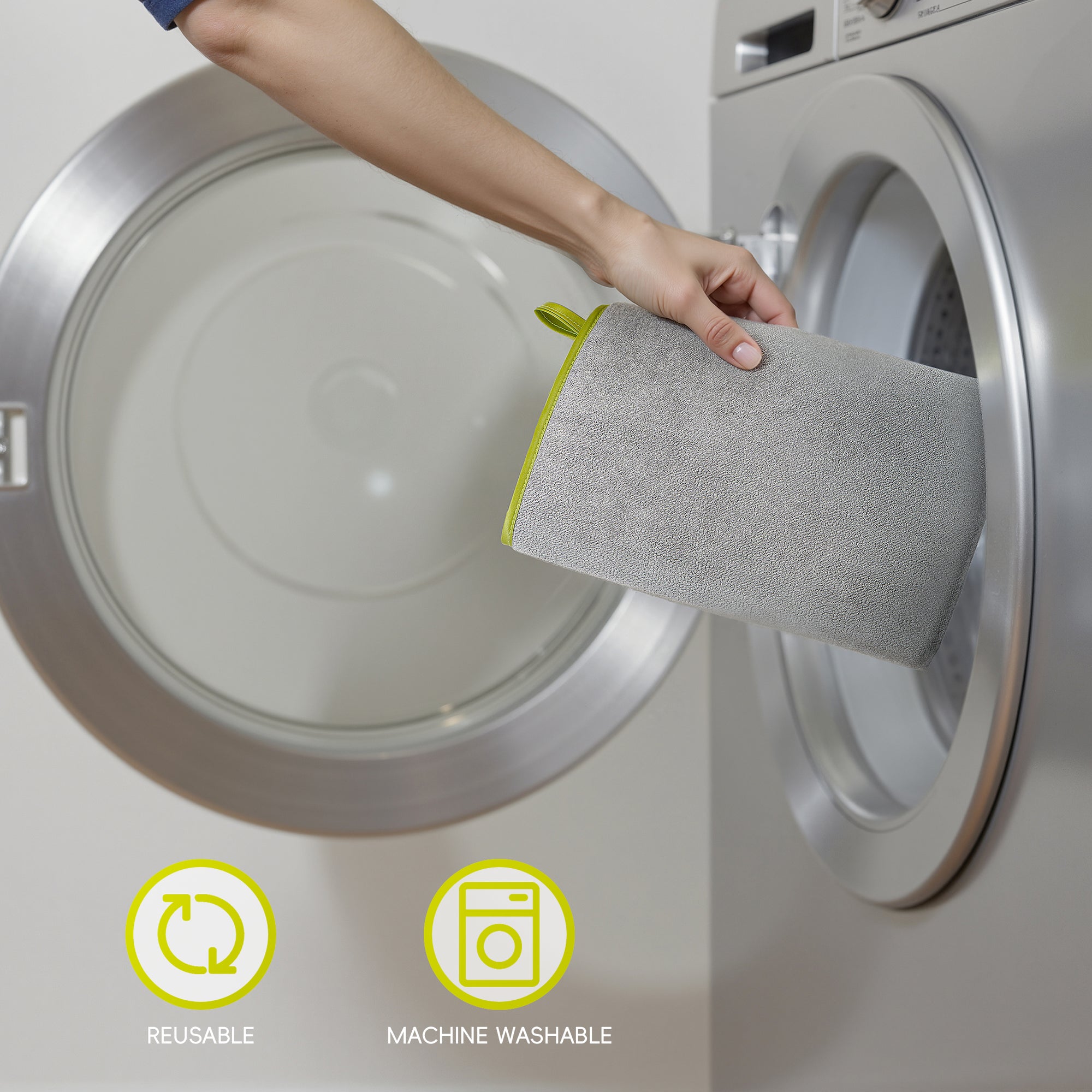 EKO Microfiber Cleaning Mitt for Stainless Steel – Reusable – Washable