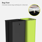 EcoCasa Step Recycling Can Dual Compartment 30+20 L / 8+5.3 Gal