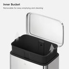 Maxwell Step On Foot Pedal Trash Can Stainless Steel