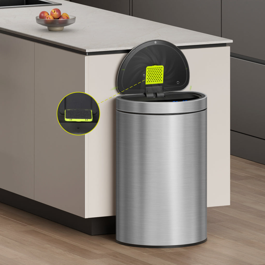Mirage Semi-Round Motion Sensor Trash Can 47 L / 12.4 Gal