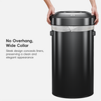Urban Round Open Top Commercial Trash Can, Stainless Steel