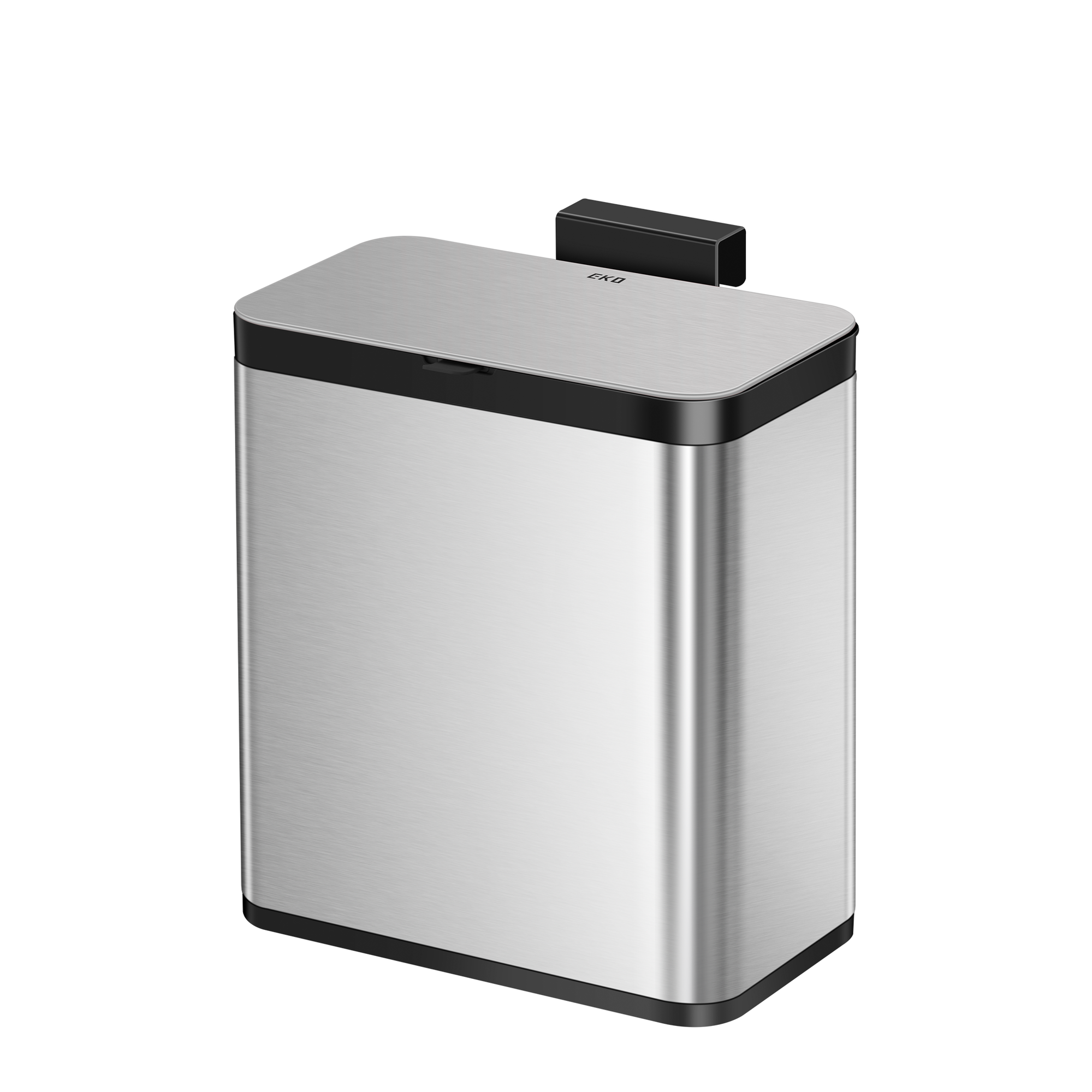 EKO Deluxe Puro Compost Bin with Liner - 7L / 1.85 Gal (Stainless & Black)