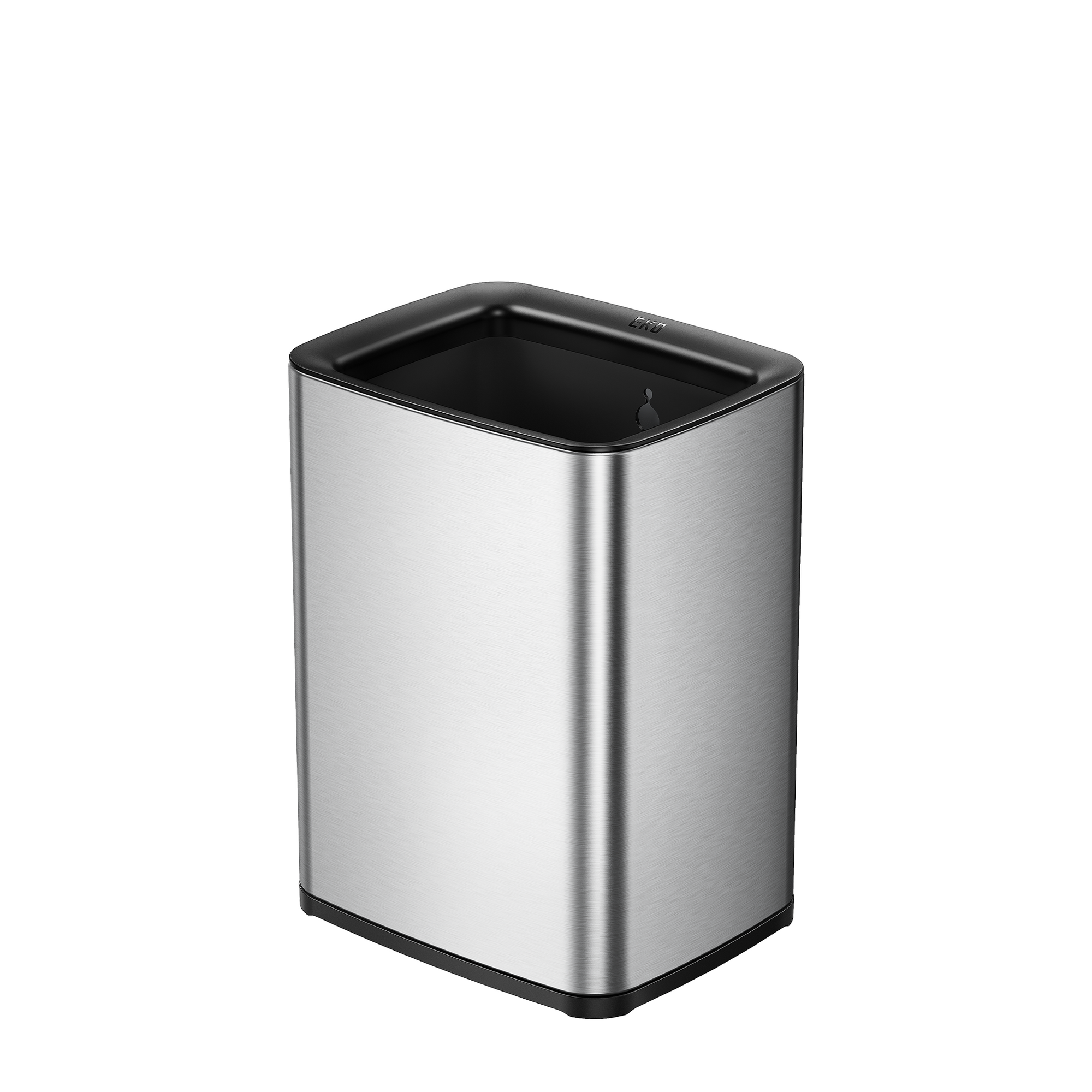 EKO Laguna 2.6 Gallon/10L Open Top Trash Can with Removable Inner Basket - Matte Stainless Steel
