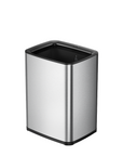 EKO Laguna 2.6 Gallon/10L Open Top Trash Can with Removable Inner Basket - Matte Stainless Steel