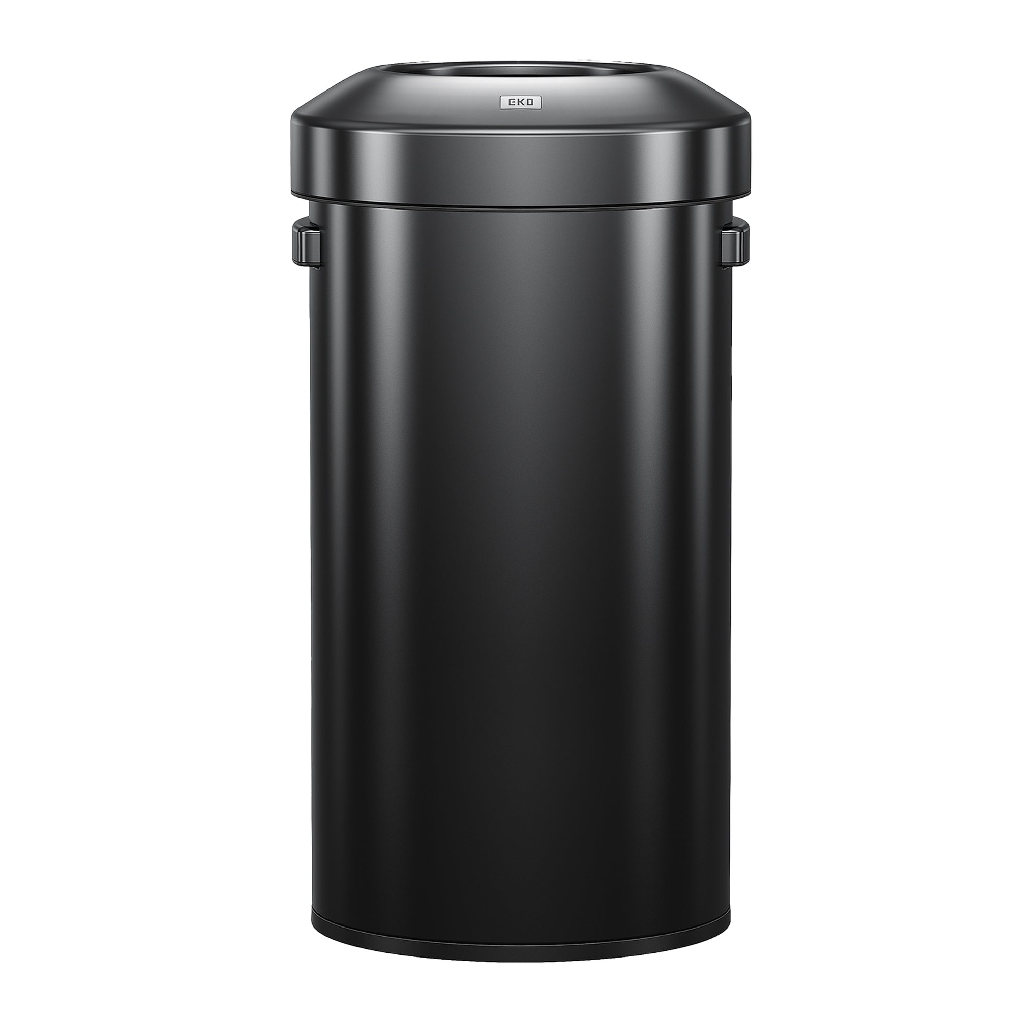EKO Urban Round Open Top Can Commercial Grade – 90L / 23.7 Gal - Black Stainless Steel