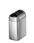 EKO Astro 10L / 2.6 Gallon Slim Sensor Trash Can with Butterfly Lid-Matte Stainless Steel