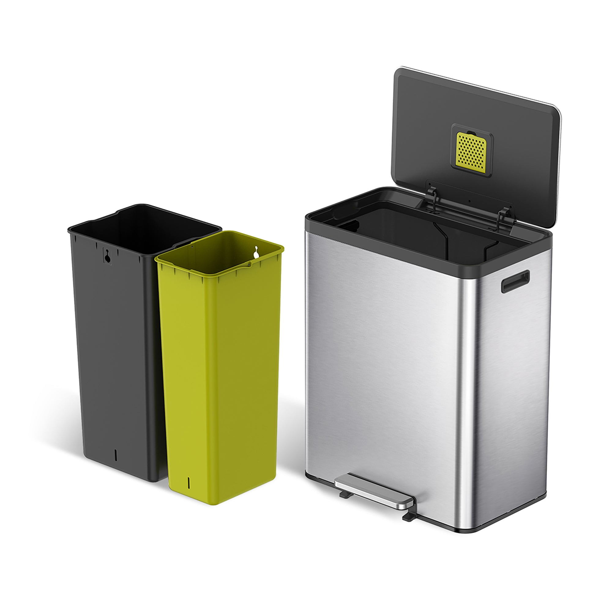 EKO EcoCasa II Step Recycling Can - Dual Compartment 20L+20L – Dual Liners