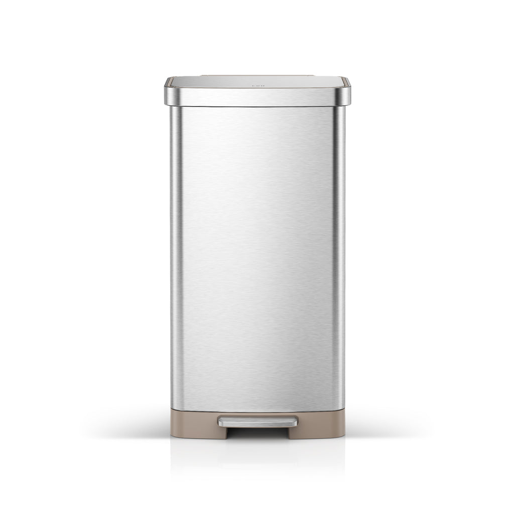 Hudson Step Can with Bag Compartment Stainless Steel