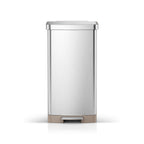 Hudson Step Can with Bag Compartment Stainless Steel
