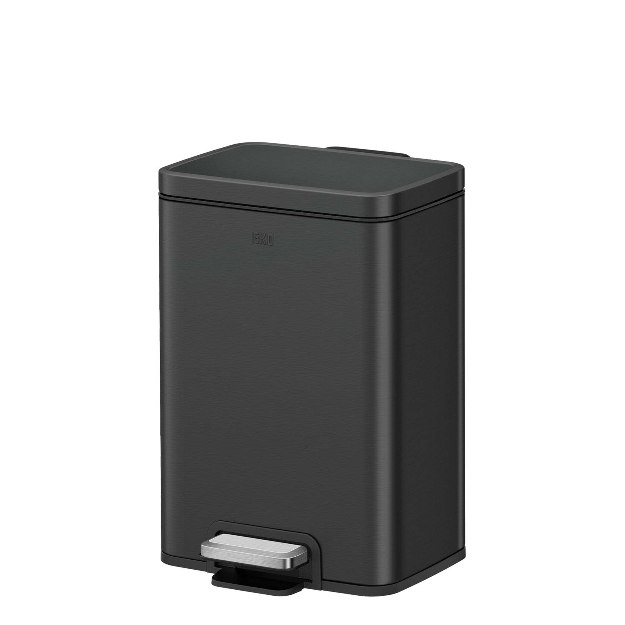 EKO Madison Step Can With Liner - 12L / 3.2 Gal，Matte Black