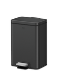 EKO Madison Step Can With Liner - 12L / 3.2 Gal，Matte Black
