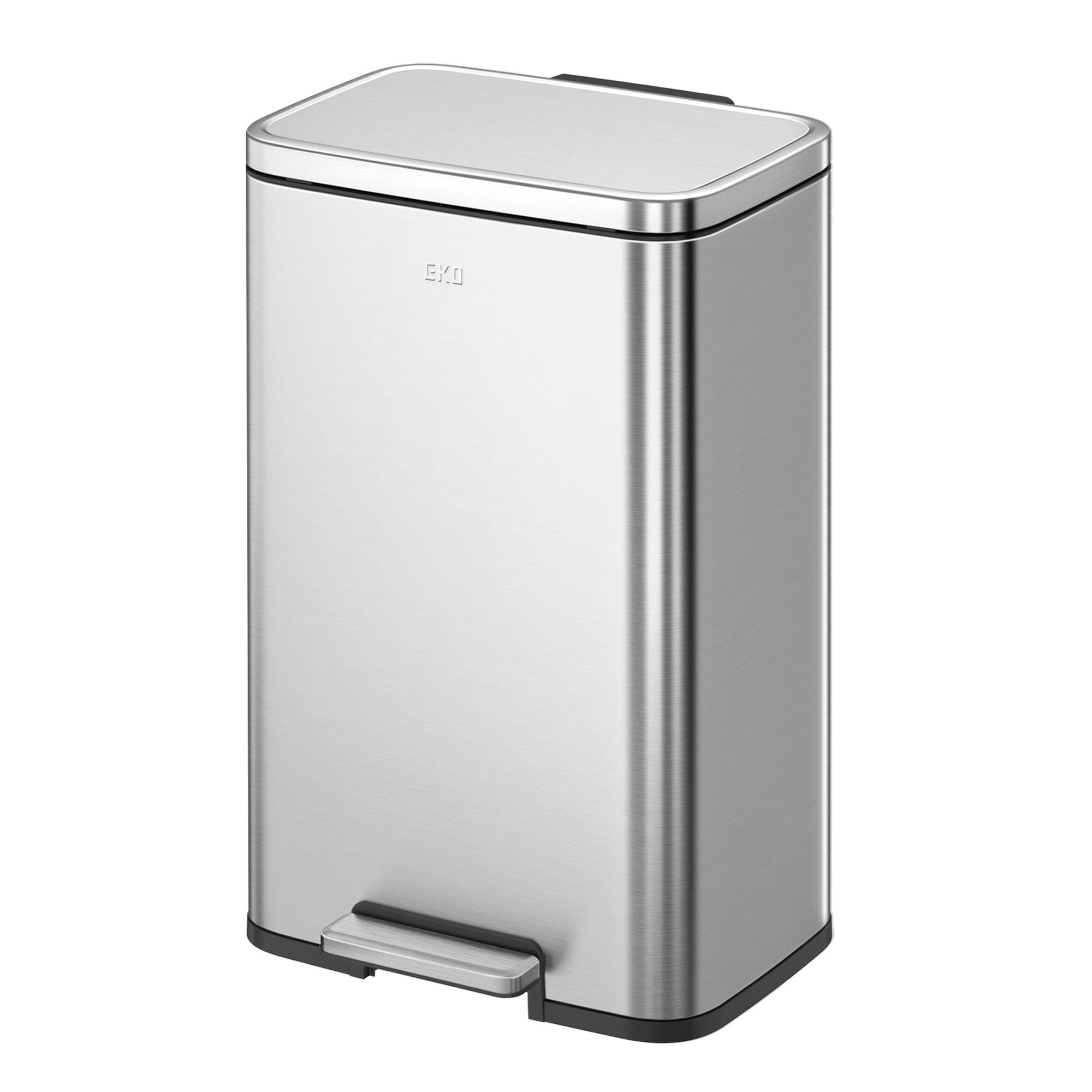 EKO Madison 25L+20L Dual Compartment Step Trash Can - Brushed Stainless