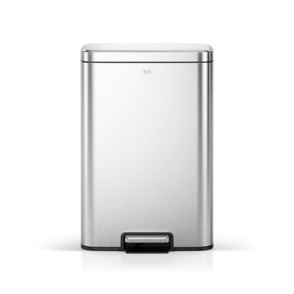 Maxwell Step On Foot Pedal Trash Can Stainless Steel