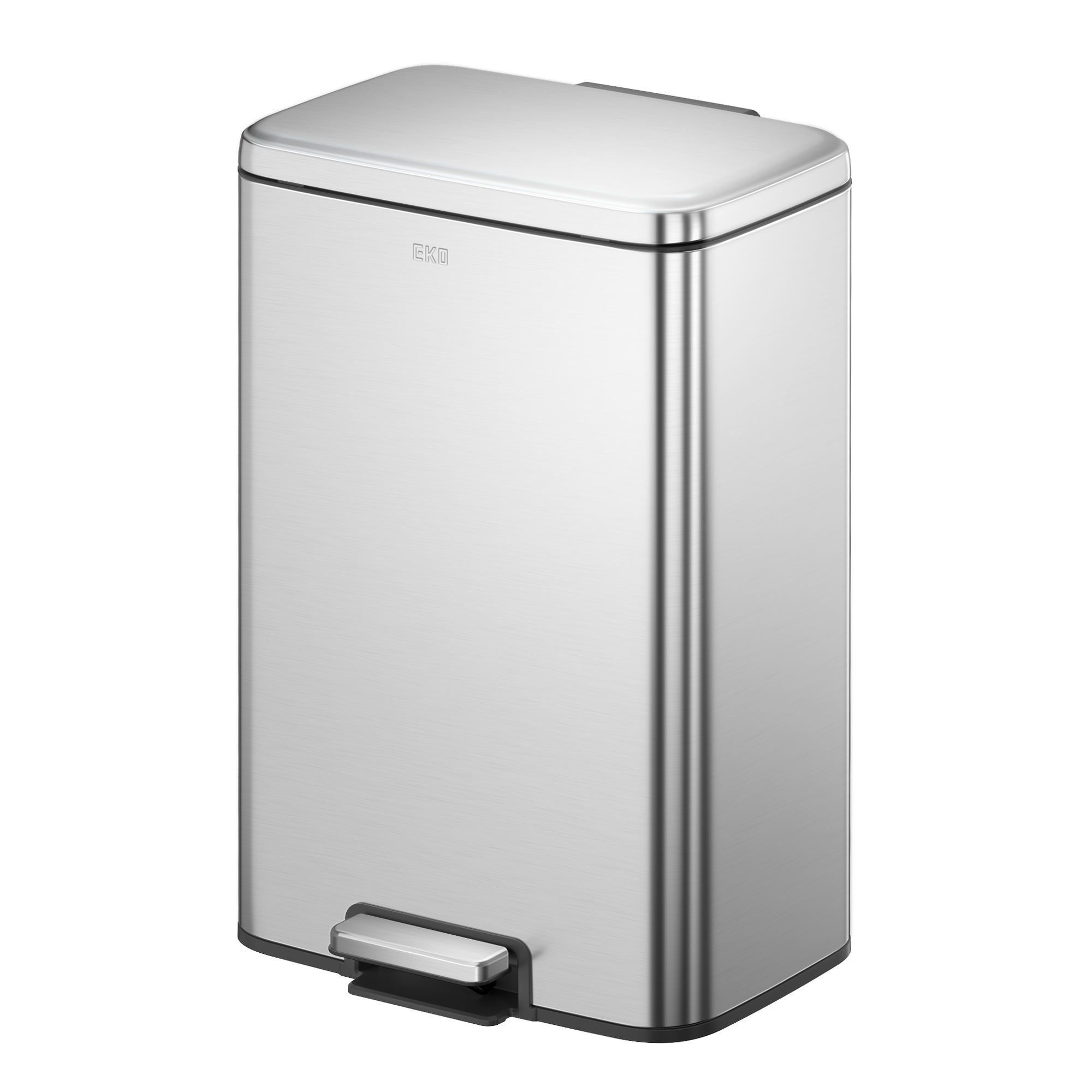 EKO Maxwell Step On Foot Pedal Trash Can, 13.2 Gallon/50L Stainless Steel Finish