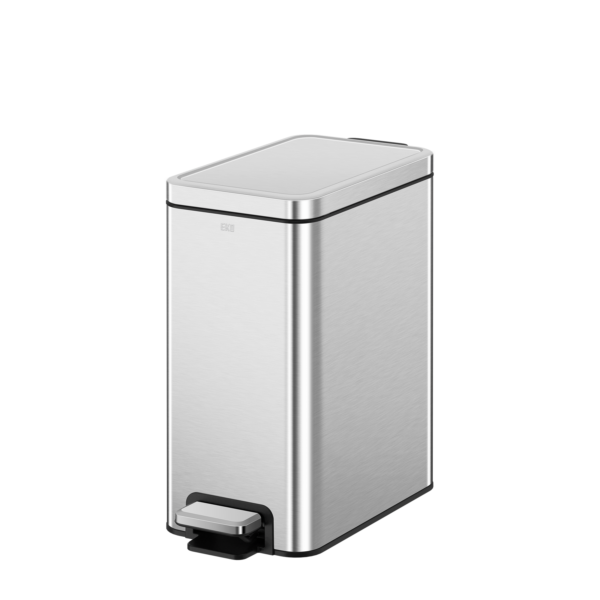 EKO Stella 10 L/2.6 Gal Small Bathroom Step Trash Can - Stainless Steel