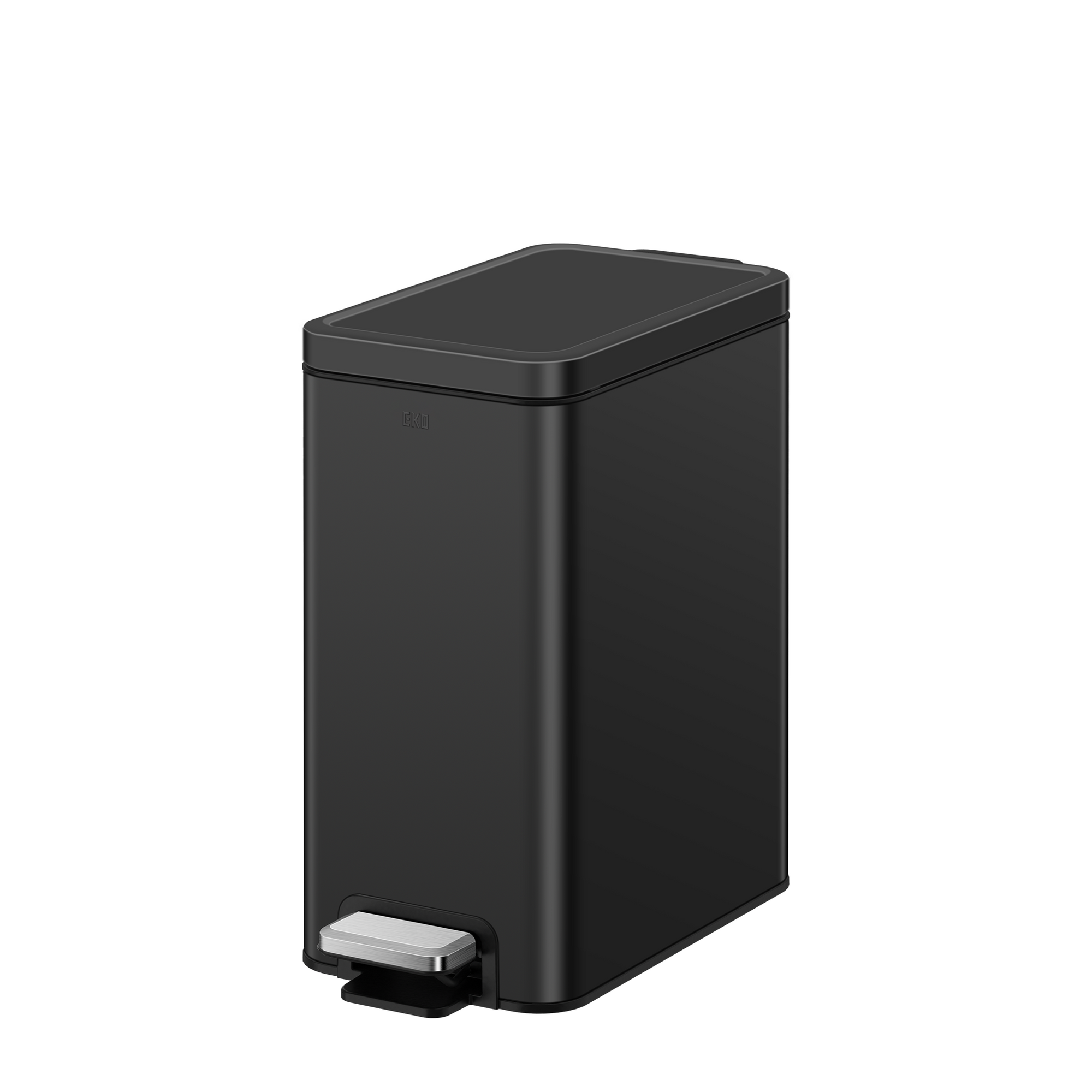 EKO Stella 10 L/2.6 Gal Small Bathroom Step Trash Can - Matte Black