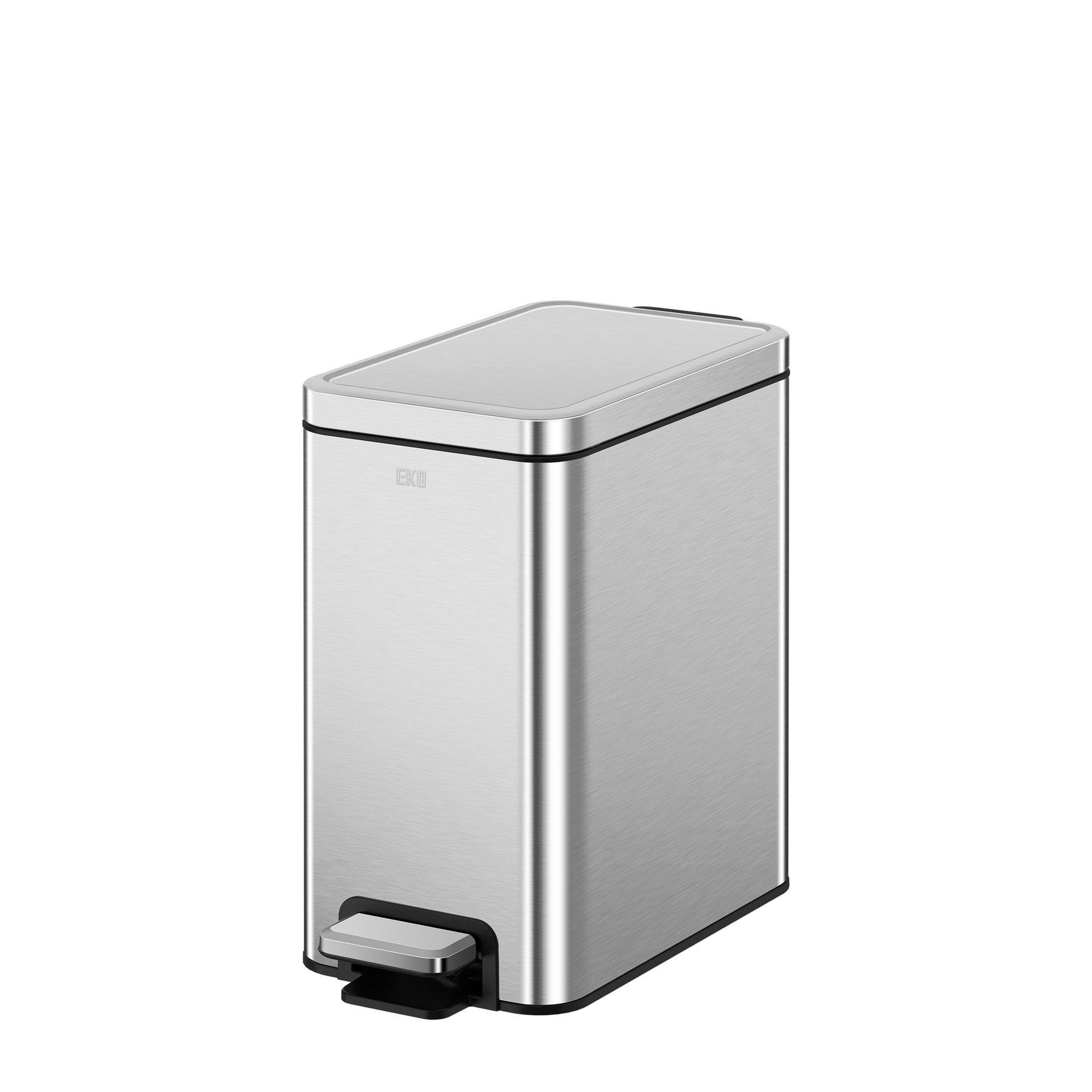 EKO Stella 6 L/1.6 Gal Small Bathroom Step Trash Can - Stainless Steel