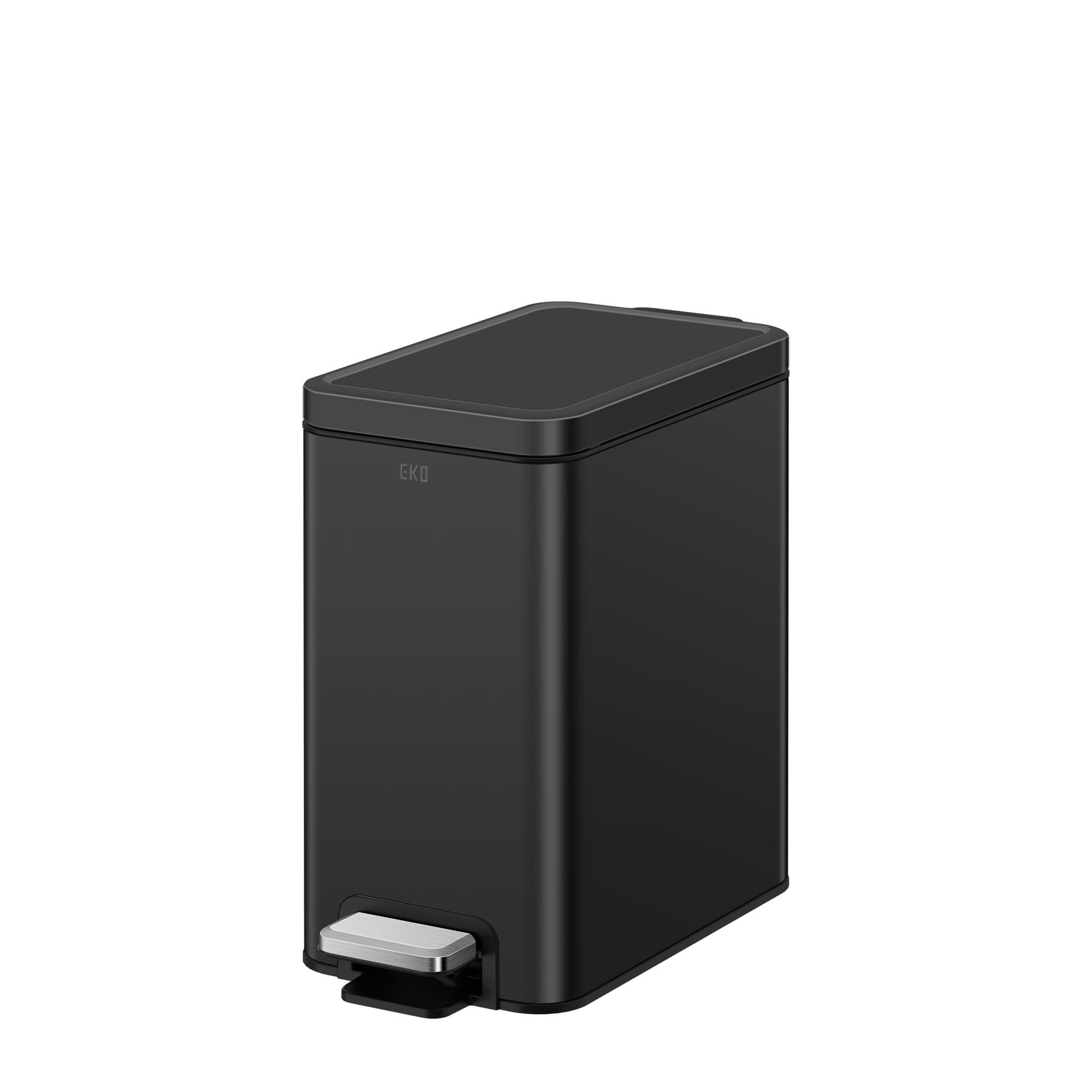 EKO Stella 6 L/1.6 Gal Small Bathroom Step Trash Can - Matte Black