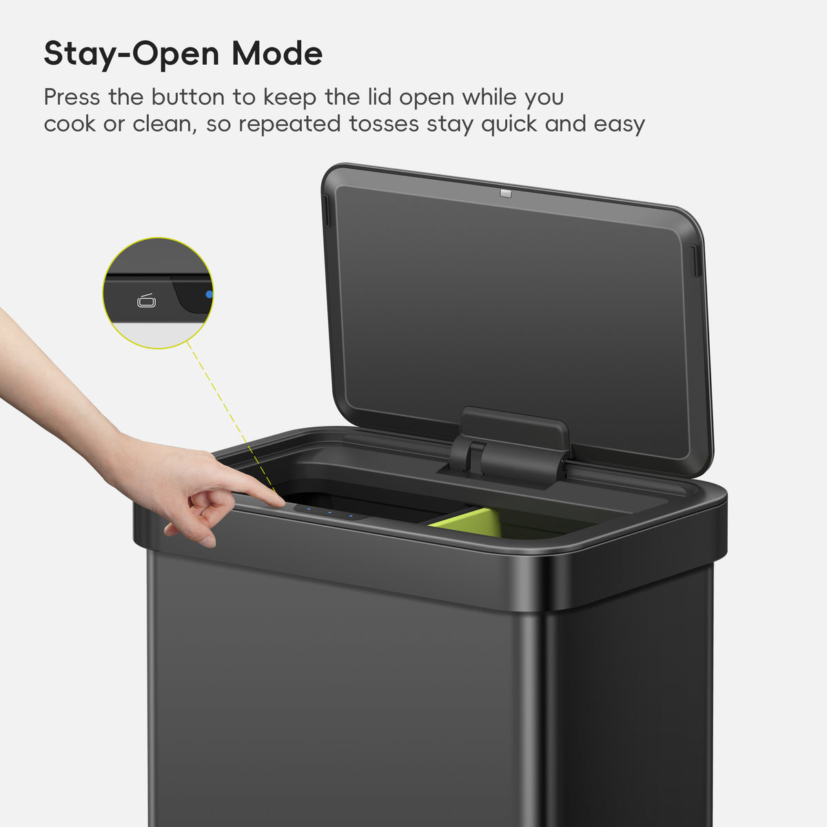 Nova Stainless Steel Motion Sensor Trash Can