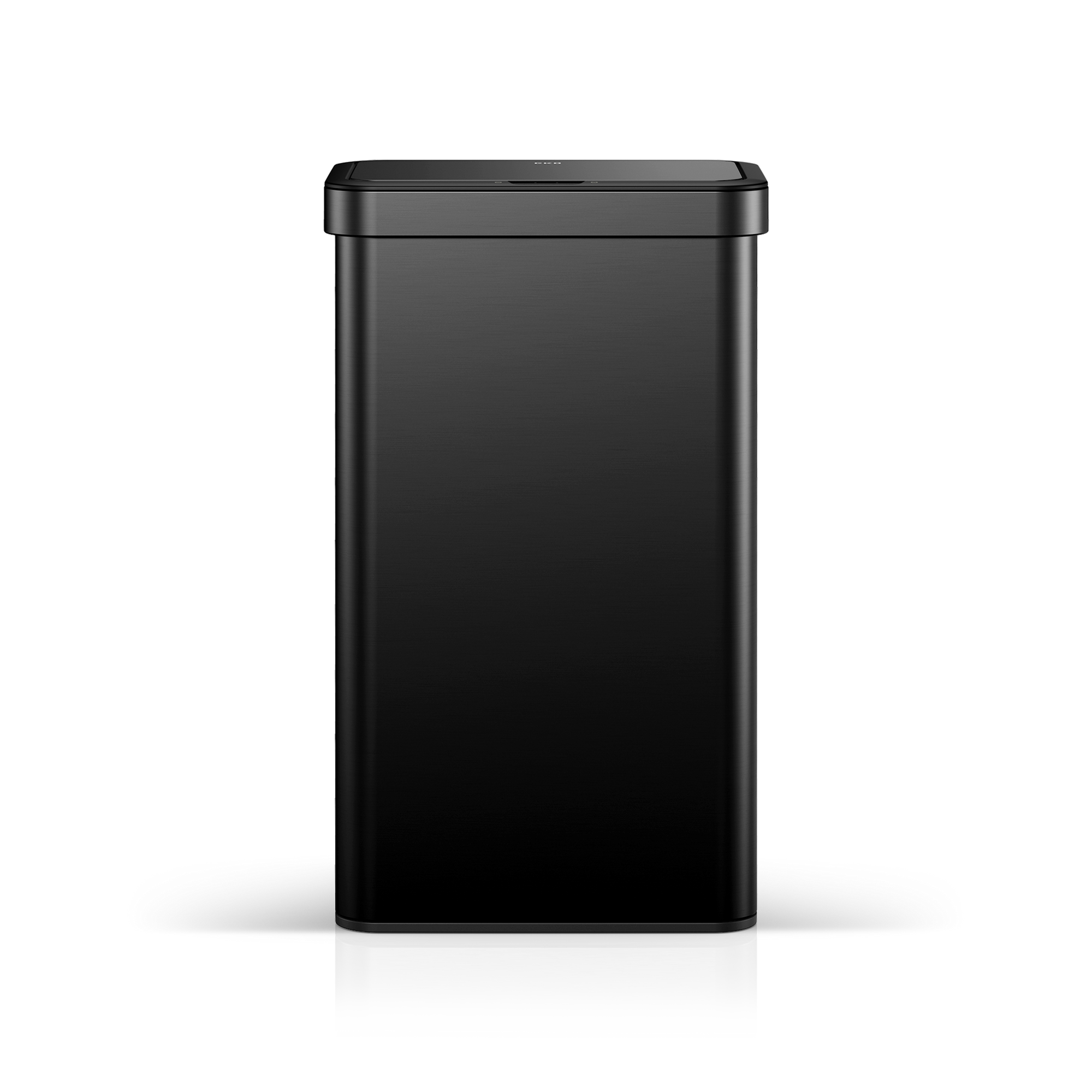 EKO Nova 21 Gallon/80 Liter Black Stainless Steel Motion Sensor Trash Can.
