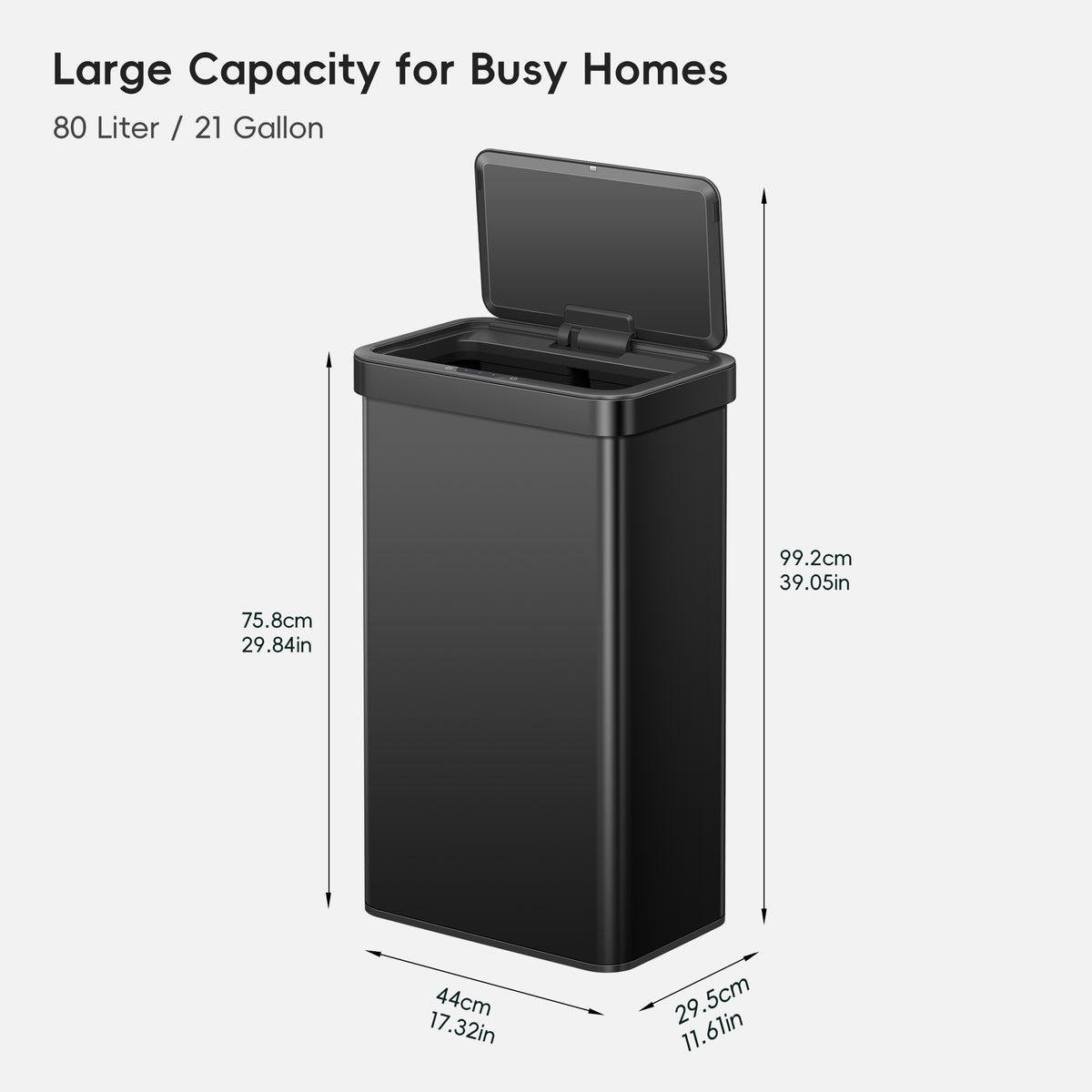 Nova Stainless Steel Motion Sensor Trash Can