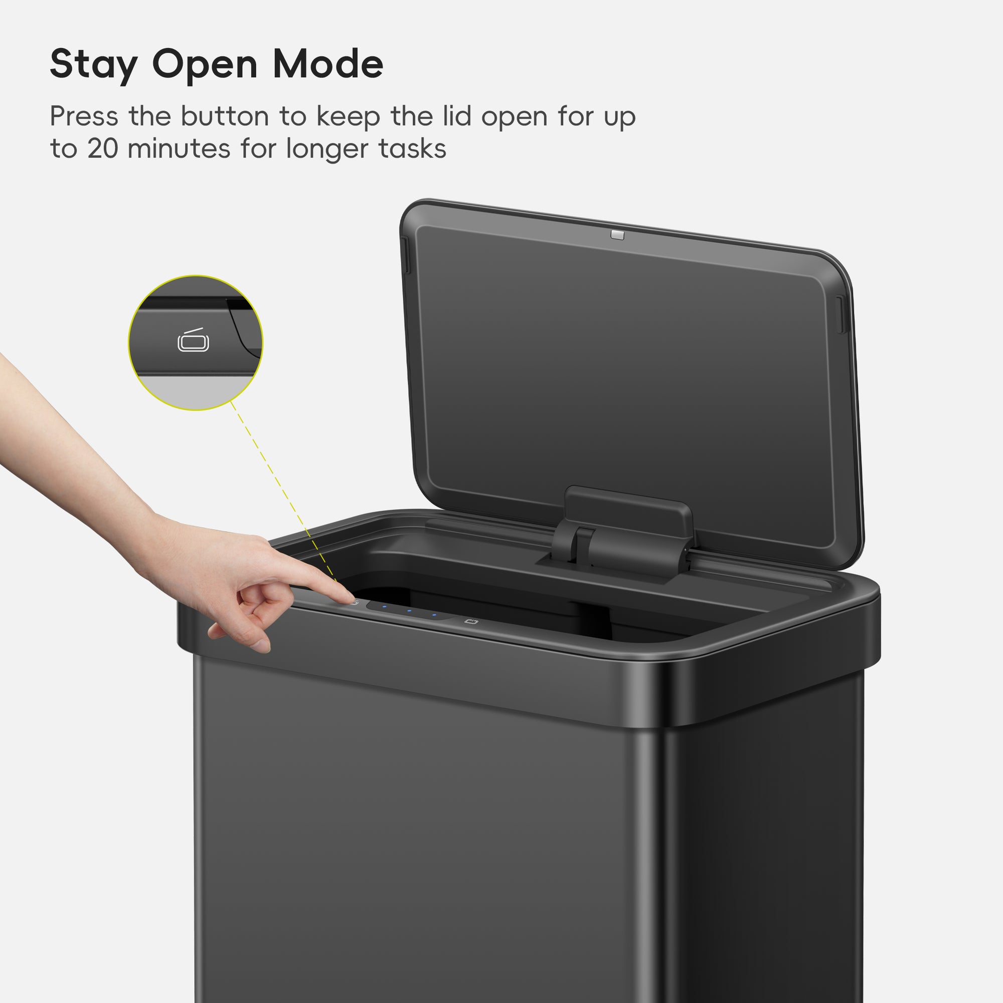 Nova Stainless Steel Motion Sensor Trash Can