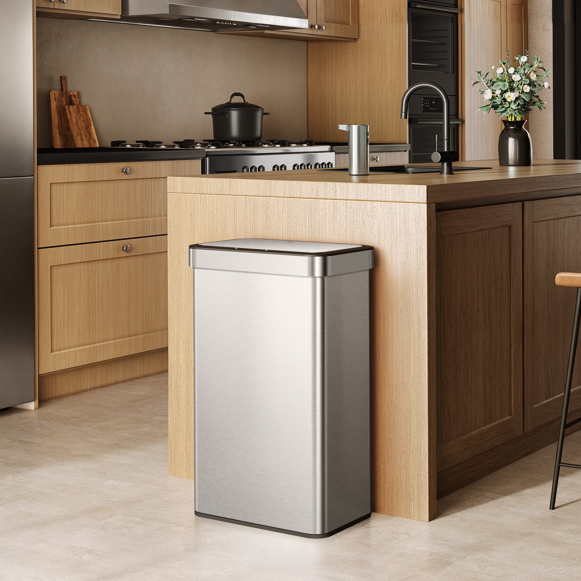 Nova Stainless Steel Motion Sensor Trash Can