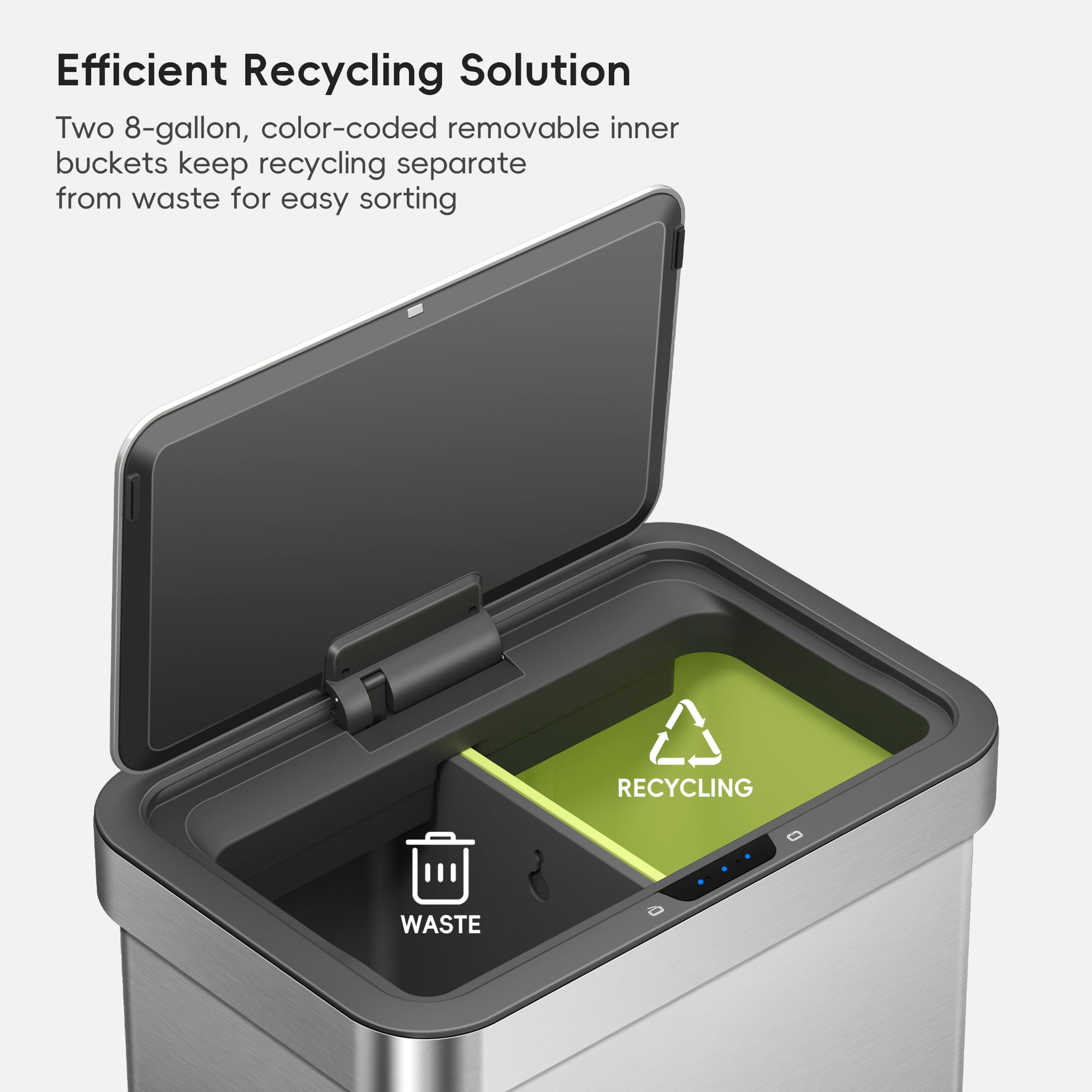 Nova Stainless Steel Motion Sensor Trash Can