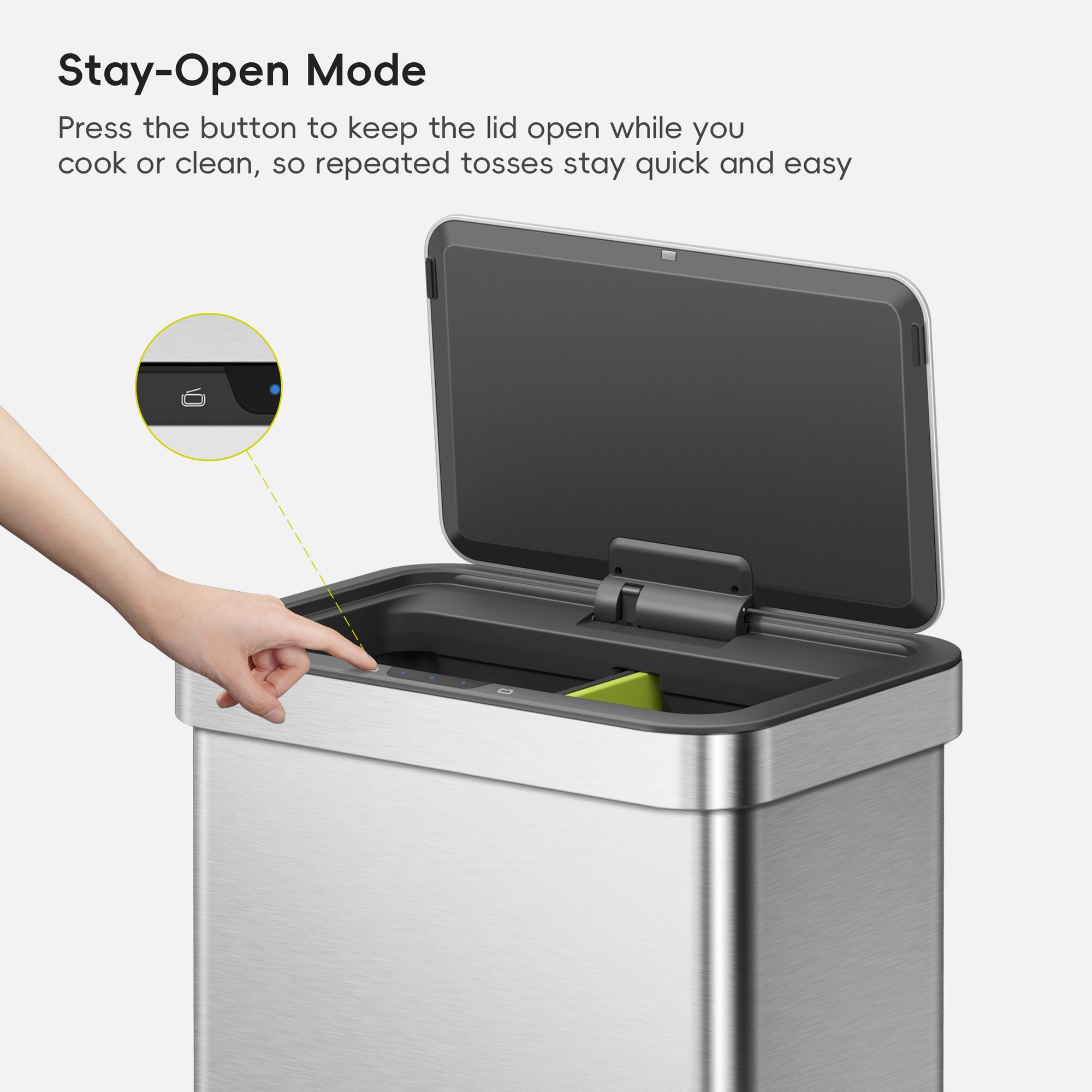 Nova Stainless Steel Motion Sensor Trash Can