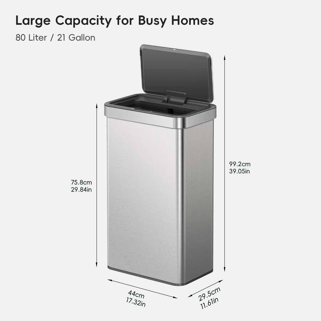 Nova Stainless Steel Motion Sensor Trash Can