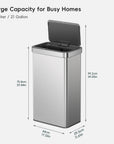 Nova Stainless Steel Motion Sensor Trash Can